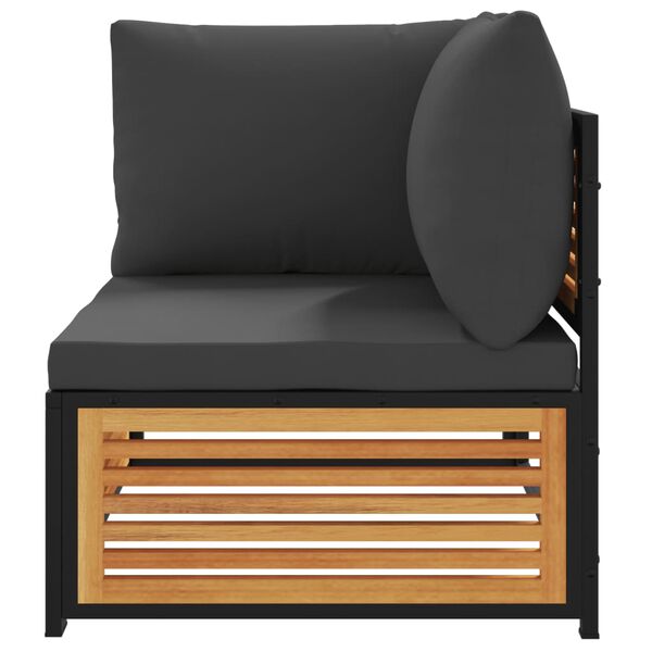 vidaXL Divano Angolare Giardino con Cuscini Legno Massello di Acacia