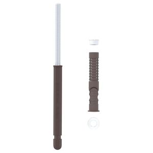 vidaXL Supporti per Mensole Flottanti 12 Beige &Oslash;10 x 170 mm Acciaio