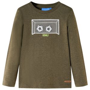 Maglietta per Bambini Maniche Lunghe Cachi M&eacute;lange 104