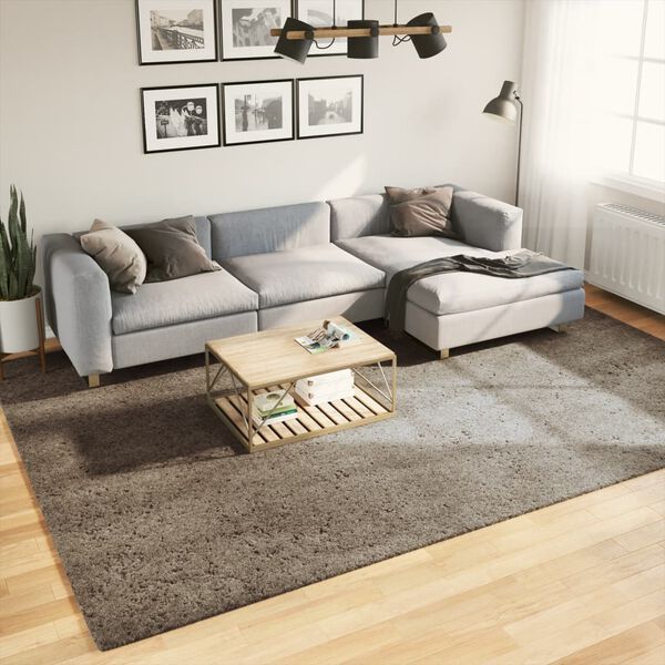 vidaXL Tappeto a Pelo Lucido Lungo ISTAN Effetto Grigio 240x340 cm
