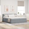 vidaXL Letto con testiera Grigio chiaro 180 x 200 cm Tessuto