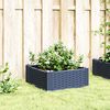 vidaXL Fioriera Giardino con Picchetti Grigio Blu 42,5x42,5x28,5 cm PP
