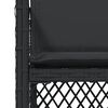 vidaXL Sedie da Giardino con Cuscini 4 pz Nere in Polyrattan