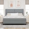 vidaXL Letto a molle con materasso Grigio chiaro 180 x 200 cm Tessuto