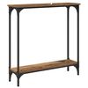 vidaXL Tavolo consolle con lo scaffale Legno vecchio 75 x 22,5 x 75 cm