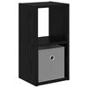 vidaXL Comodino Rovere Nero 25,5 x 22 x 49,5 cm Legno ingegnerizzato
