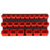 vidaXL Set da Officina 26 pz Rosso e Nero 77x39 cm in Polipropilene