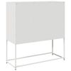 vidaXL Credenza Bianca 100,5x39x107 cm in Acciaio Laminato a Freddo
