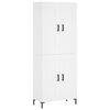 vidaXL Credenza Bianca 69,5x34x180 cm in Legno Multistrato