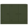 vidaXL Credenza Verde Oliva 99x39x73 cm in Acciaio