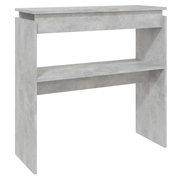vidaXL Tavolino Consolle Grigio Cemento 80x30x80cm Legno Multistrato
