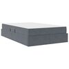 vidaXL Letto con contenitore e materasso Grigio scuro 120 x 200 cm