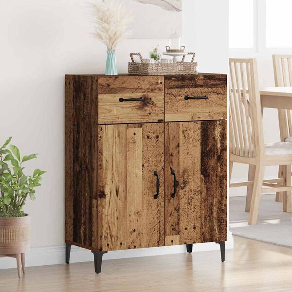 vidaXL Credenza Legno vecchio 69,5 x 34 x 90 cm Legno multistrato