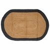 vidaXL Tappeto da Area Grigio Scuro 100 x 152 cm Juta
