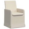 vidaXL Sedie da pranzo con ruote 2 pcs Beige 57 x 67 x 95 cm Tela