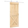 vidaXL Porta scorrevole Naturale e Bianco 80 x 210 cm