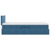 vidaXL Letto con Contenitore Blu Scuro 90 x 190 cm Velluto