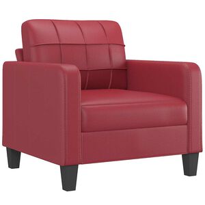 vidaXL Poltrona Rosso Vino 60 cm in Similpelle