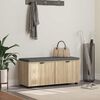vidaXL Panca per ingresso con cuscino Rovere Sonoma 100 x 38 x 46 cm