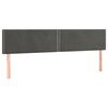 vidaXL Testiera Grigio Scuro 160x5x78/88 cm in Velluto
