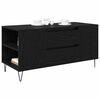 vidaXL Tavolino da salotto con cassetto Rovere Nero 102 x 44,5 x 50 cm