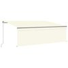 vidaXL Tenda da Sole Retrattile Manuale con LED 4x3 m Crema