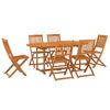 vidaXL Set da Pranzo da Giardino 7pz 180x90x75cm Legno Massello Acacia