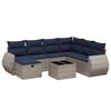 vidaXL Set Divani da Giardino 8 pz con Cuscini Grigio in Polyrattan