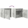 vidaXL Comodini a Muro 2 pz Grigio Cemento 38x34x40 cm