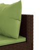 vidaXL Set Divani da Giardino 8 pz con Cuscini in Polyrattan Marrone
