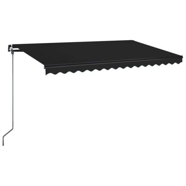 vidaXL Tenda da Sole Retrattile Manuale 400x350 cm Antracite