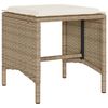 vidaXL Set Divano da Giardino 4 pz con Cuscini Beige in Polyrattan