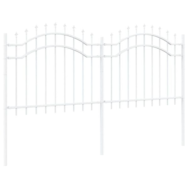 vidaXL Recinzione per Giardino Bianco 240 x 140 cm