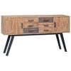 vidaXL Madia 110x30x75 cm in Legno Massello di Teak