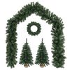vidaXL Set mini alberi di Natale 45 cm PVC Verde