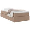 vidaXL Letto con contenitore e materasso Cappuccino 90 x 200 cm