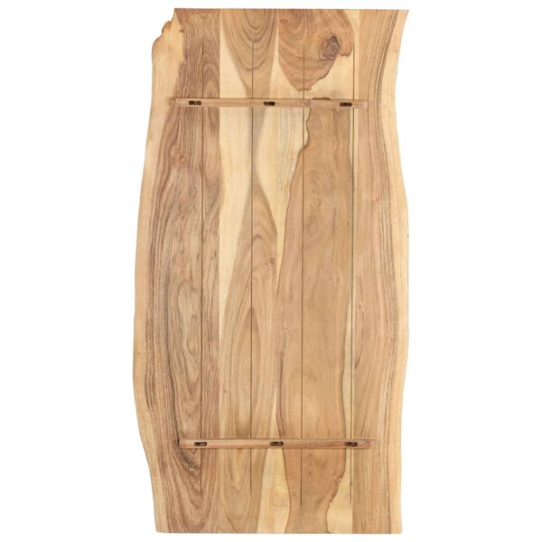 vidaXL Piano del Tavolo in Legno Massello di Acacia 118x(50-60)x2,5 cm