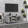 vidaXL Mobile TV con Gambe in Metallo Grigio Cemento 103,5x35x50 cm