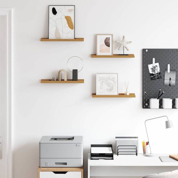 vidaXL Scaffale da parete 4 pcs Beige 40 x 9 x 3 cm Legno multistrato