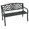 Lesli Living Panca da Giardino St. James 114x59,5x80 cm Metallo Verde