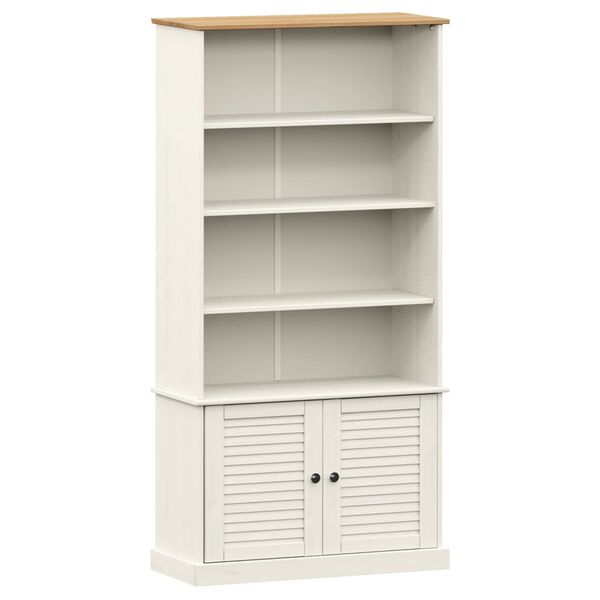 vidaXL Libreria VIGO 85x35x170 cm in Legno Massello di Pino Bianco