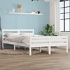 vidaXL Giroletto Bianco in Legno Massello 150x200 cm King Size