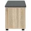 vidaXL Panca per ingresso con cuscino Rovere Sonoma 80 x 46 x 46 cm