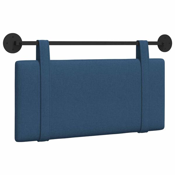 vidaXL Testata appesa Montaggio a parete Blu 90 x 55 x 5 cm Tessuto