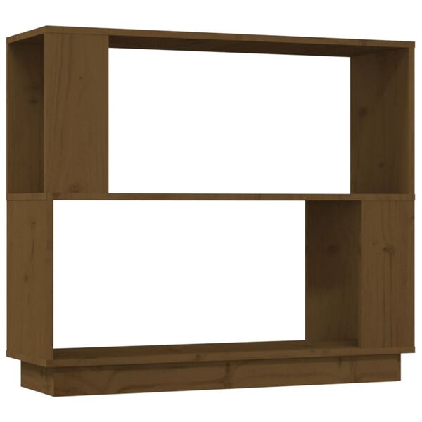 vidaXL Libreria/Divisorio Ambrato 80x25x70 cm Legno Massello di Pino
