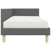 vidaXL Struttura Letto Angolare con Materasso 2 pcs Grigio Tessuto