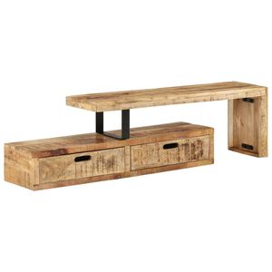 vidaXL Mobile TV (118-200)x30x40 cm in legno massello di mango