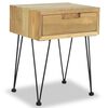 vidaXL Comodino 40x30x50 cm in Legno Massello di Teak