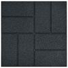 vidaXL Pietra da Passo 6 pcs Nero 40,5 x 40,5 x 2 cm Gomma