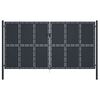 vidaXL Cancello da Giardino in Acciaio 400x175 cm Antracite